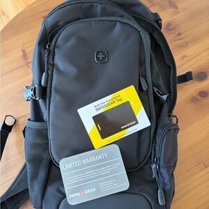 SwissGear Black Travel Backpack with Organizer Pockets